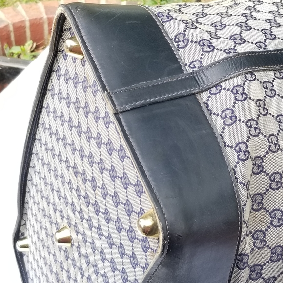 Extra pics for Rare Vintage Gucci web travel weekender Boston Train Case luggage - Picture 14 of 16